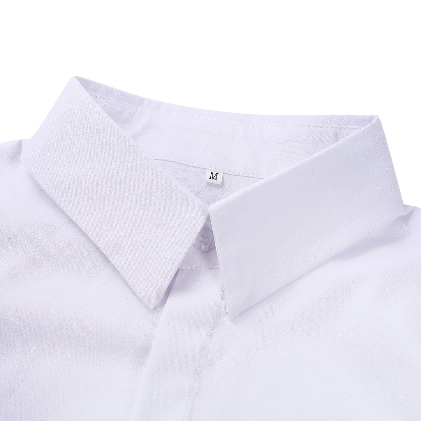 Women Crop Shirt,Turn Down Collar Exposed Navel Solid Color Irregular Design Spring Clothing